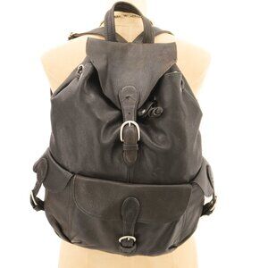 Vintage BROWN Leather Backpack Unisex School Travel Bag Rucksack